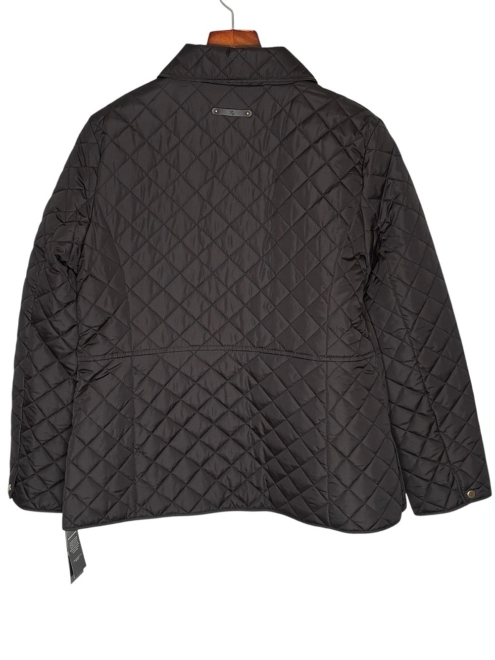 NWT Lauren Ralph Lauren Black Label Quilted Snap Front Barn Jacket • Black • L - Picture 5 of 15